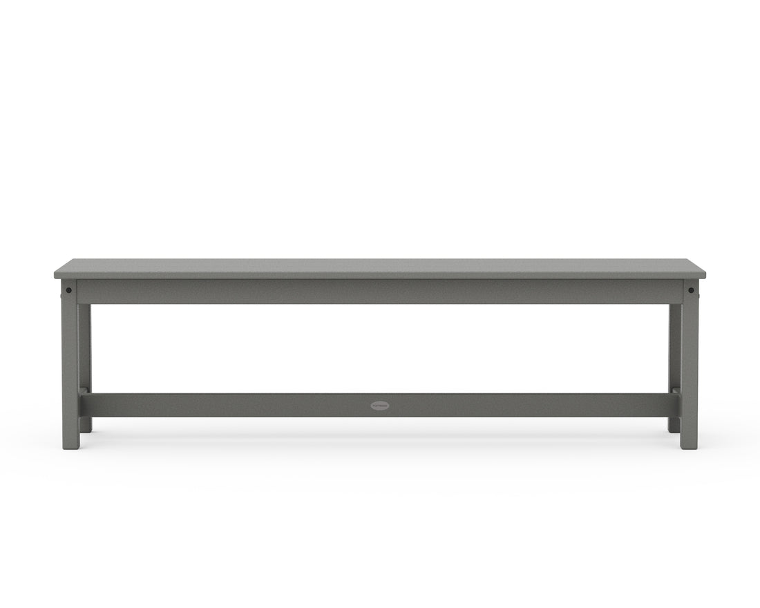 Angled view of the POLYWOOD 60" Planter Bench in Slate Grey