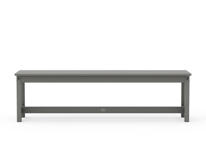 Angled view of the POLYWOOD 60" Planter Bench in Slate Grey