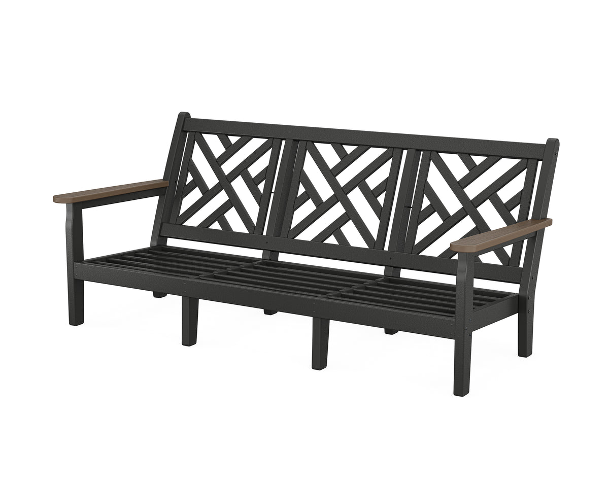 POLYWOOD Chippendale Deep Seating Sofa Frame in Black / Kona