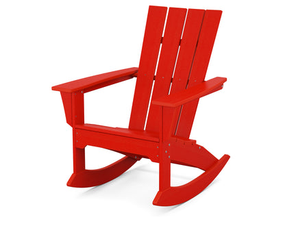 POLYWOOD Quattro Adirondack Rocking Chair in Sunset Red