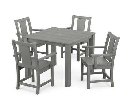 POLYWOOD Prairie 5-Piece Parsons Dining Set in Slate Grey