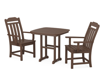 POLYWOOD Cottage 3-Piece Dining Set in Mahogany