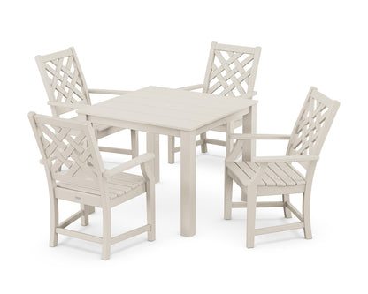 POLYWOOD Wovendale 5-Piece Parsons Dining Set in Sand