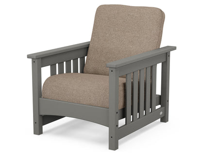 POLYWOOD Club Mission Chair in Slate Grey / Spiced Burlap