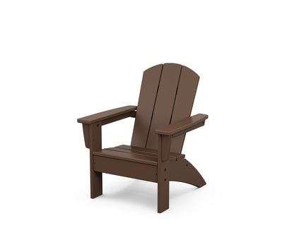 POLYWOOD Kids Nautical Adirondack Chair in Mahogany