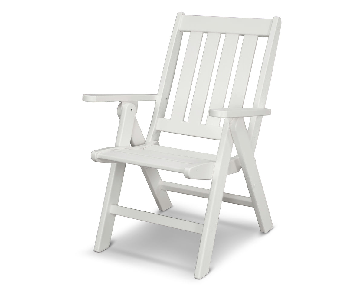 POLYWOOD Vineyard Folding Dining Chair in White