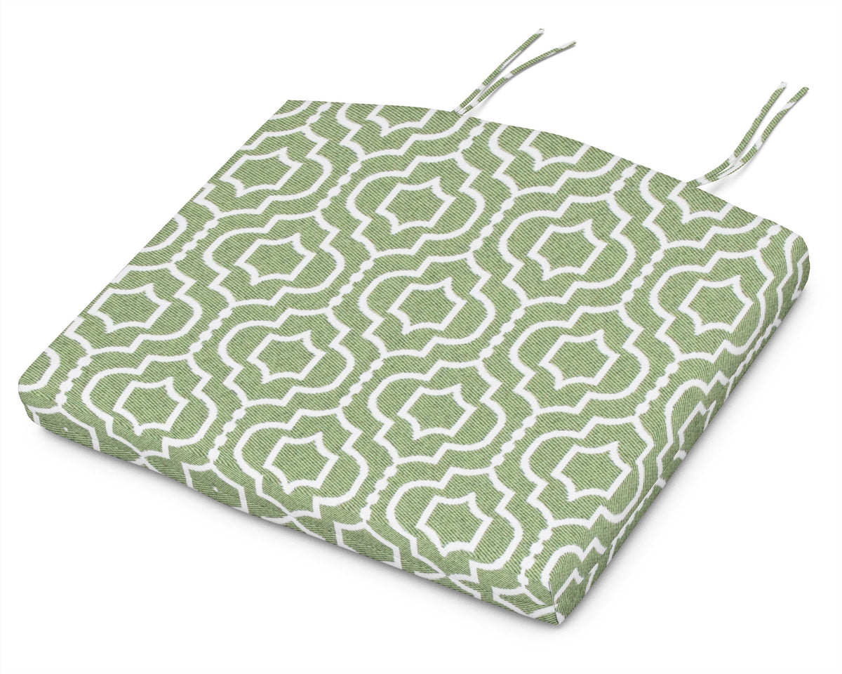 POLYWOOD Standard Seat Cushion 18.5"D x 24"W x 2.5"H in Tensil Moss