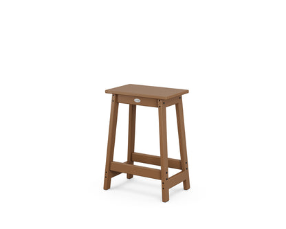 POLYWOOD Modern Studio Counter Stool in Teak