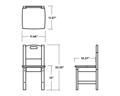 POLYWOOD Toddler Dining Chair dimensions