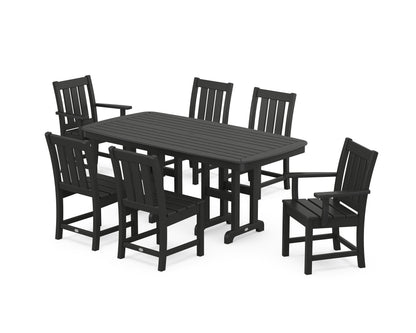 POLYWOOD Oxford 7-Piece Dining Set in Black