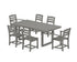 POLYWOOD La Casa Café 7-Piece Dining Set - 39" x 78" Table in Slate Grey
