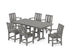 POLYWOOD Mission Arm Chair 7-Piece Farmhouse Dining Set in Slate Grey