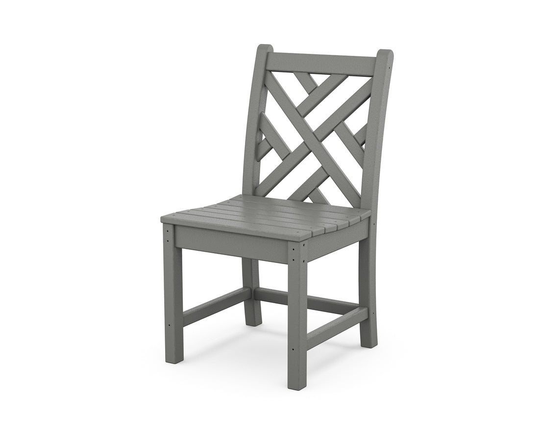 POLYWOOD Chippendale Dining Side Chair in Slate Grey