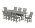 POLYWOOD Wovendale 9-Piece Dining Set with Trestle Legs in Slate Grey