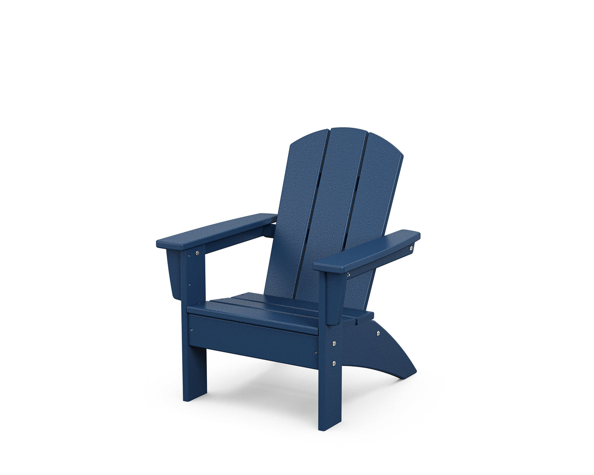 POLYWOOD Kids Nautical Adirondack Chair in Navy