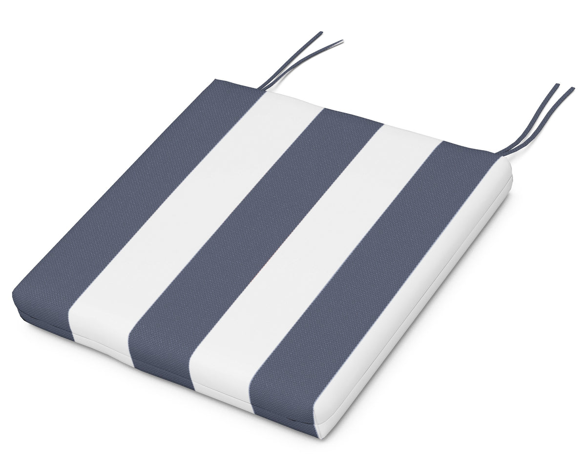 POLYWOOD Acadia Dining Side Seat Pad in Montdor Navy