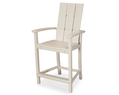 POLYWOOD Modern Adirondack Counter Chair in Sand