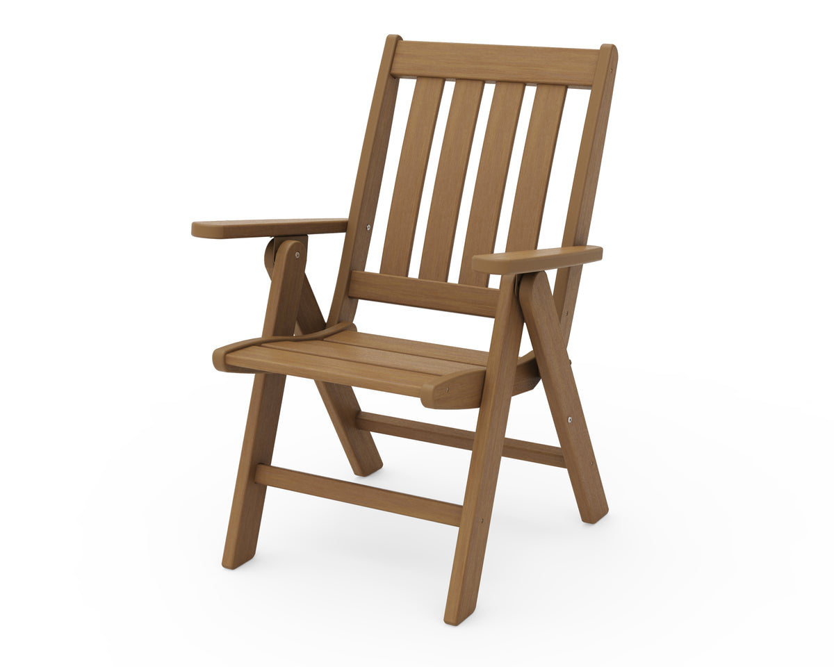POLYWOOD Vineyard Folding Dining Chair in Natural