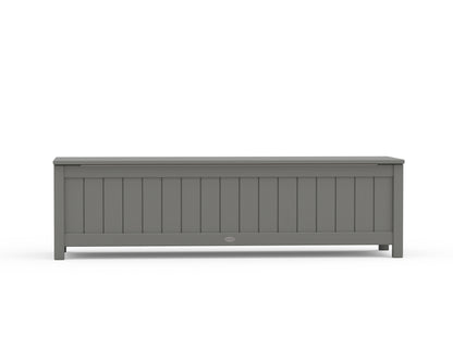 Alternate view of the POLYWOOD Vineyard 60" Storage Bench in Slate Grey