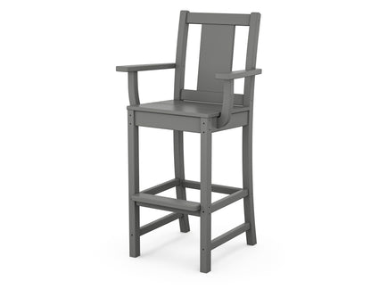 POLYWOOD Prairie Bar Arm Chair in Slate Grey