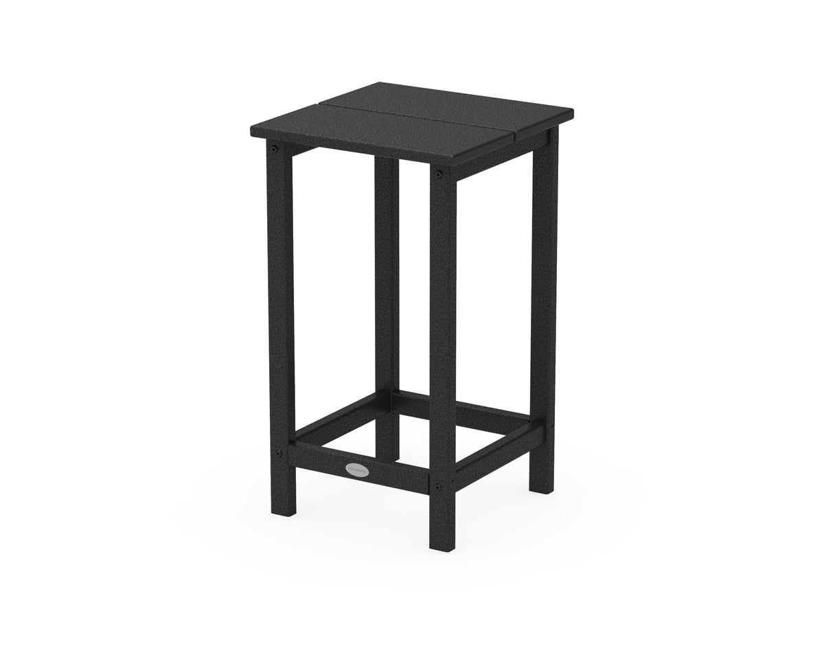 POLYWOOD Studio Square Counter Side Table in Black