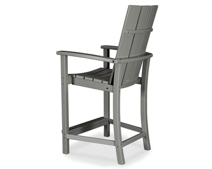 POLYWOOD Modern Adirondack Counter Chair angle view