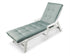 POLYWOOD Nautical Chaise with Arms and Ateeva Luxe Cushion in White / Spa