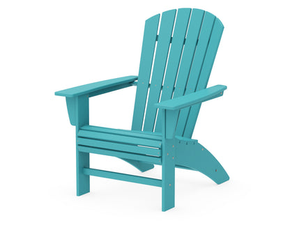 POLYWOOD Nautical Curveback Adirondack Chair in Aruba