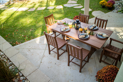 Sixth detail photo of the POLYWOOD Traditional Garden Dining Arm Chair in Teak