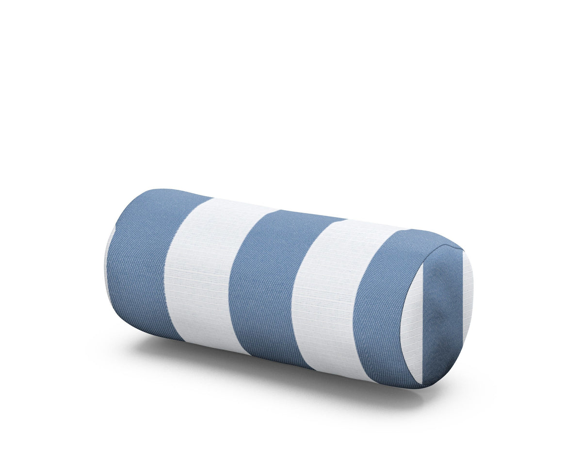 POLYWOOD Headrest Pillow - One Strap in Cabana Stripe Sky Blue