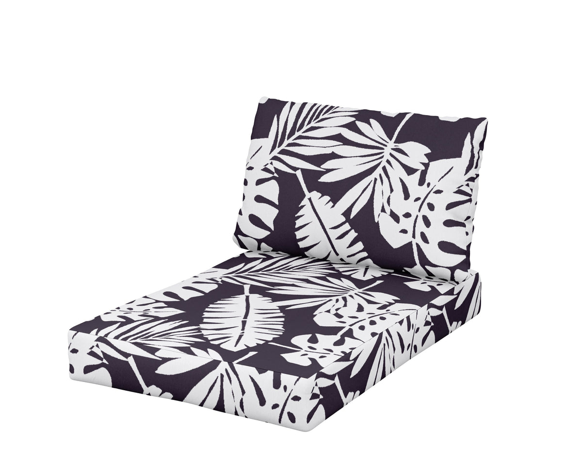POLYWOOD Daybed Swing Seat/Back Cushion in Leaf Navy