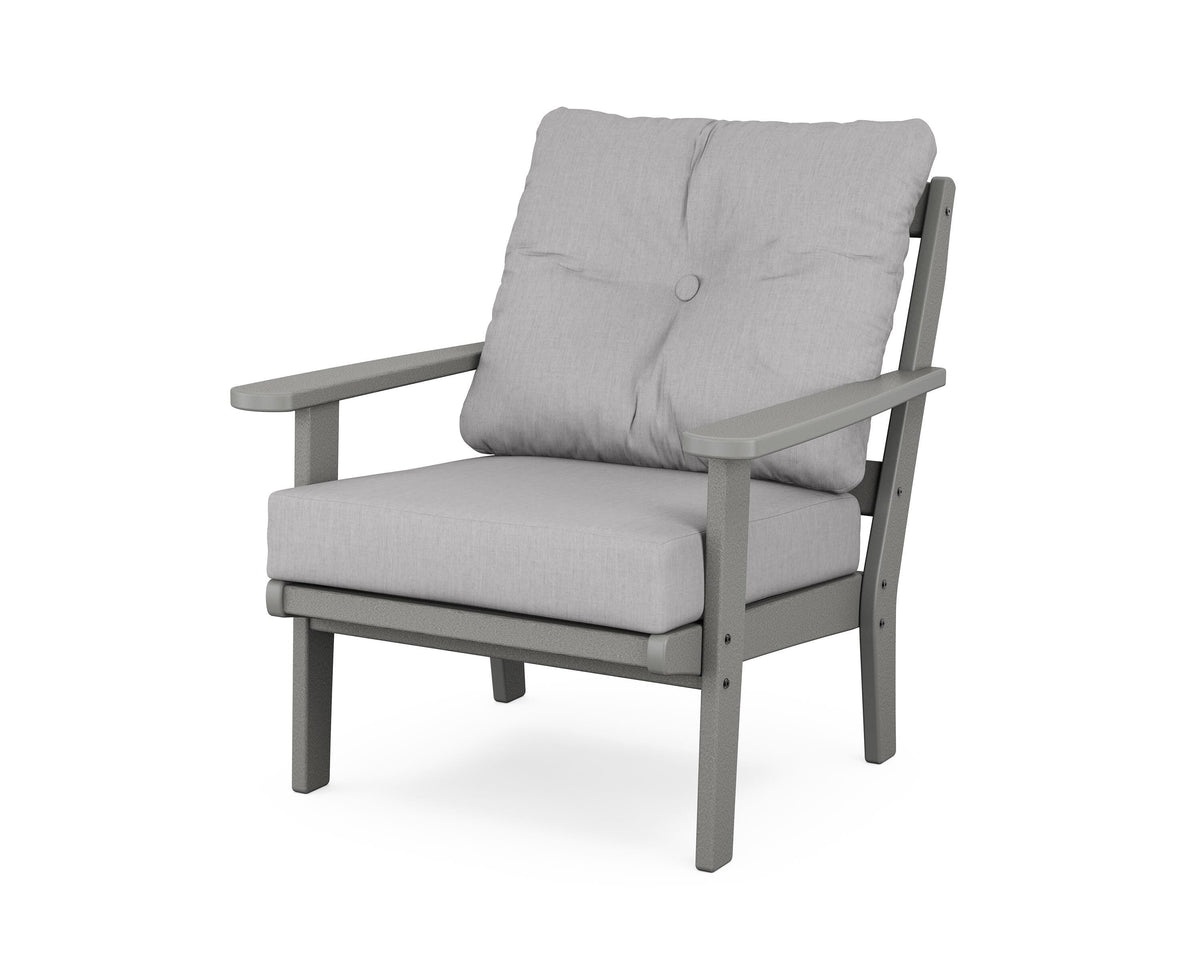 POLYWOOD Mission Deep Seating Chair in Slate Grey / Granite