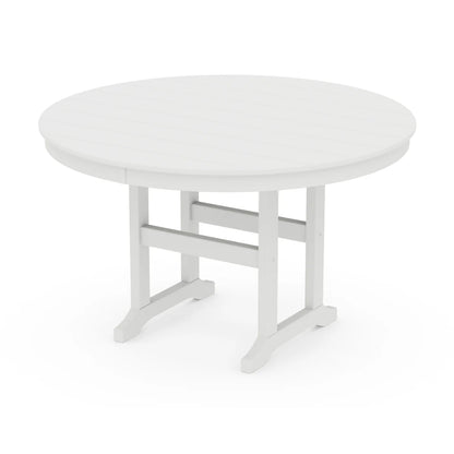 POLYWOOD 48" Round Farmhouse Dining Table