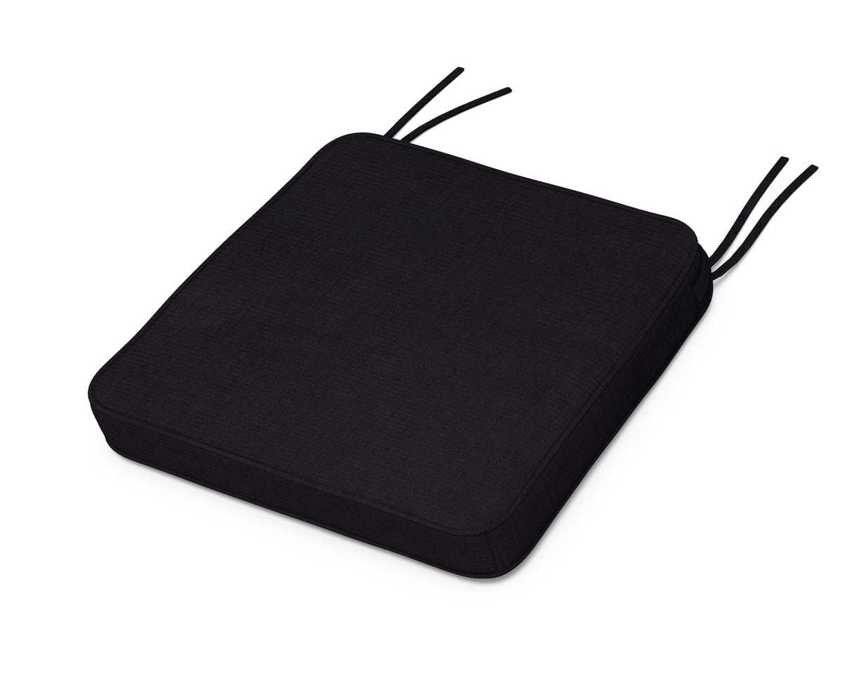 POLYWOOD Chinoiserie Side Chair Seat Cushion in Midnight Linen