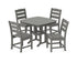 POLYWOOD Lakeside 5-Piece Side Chair Dining Set in Slate Grey