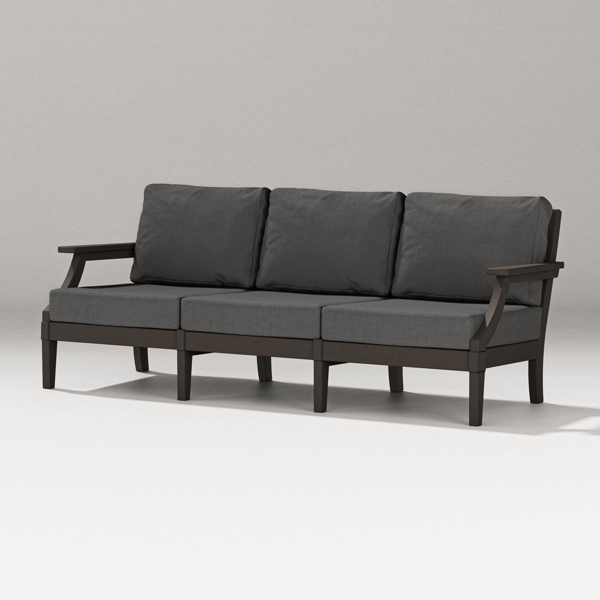 POLYWOOD Estate Sofa in Vintage Coffee / Spectrum Carbon