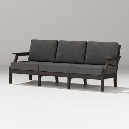 POLYWOOD Estate Sofa in Vintage Coffee / Spectrum Carbon