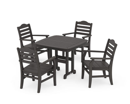 POLYWOOD Savannah 5-Piece Dining Set in Vintage Coffee