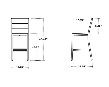 POLYWOOD Main Street Bar Side Chair dimensions