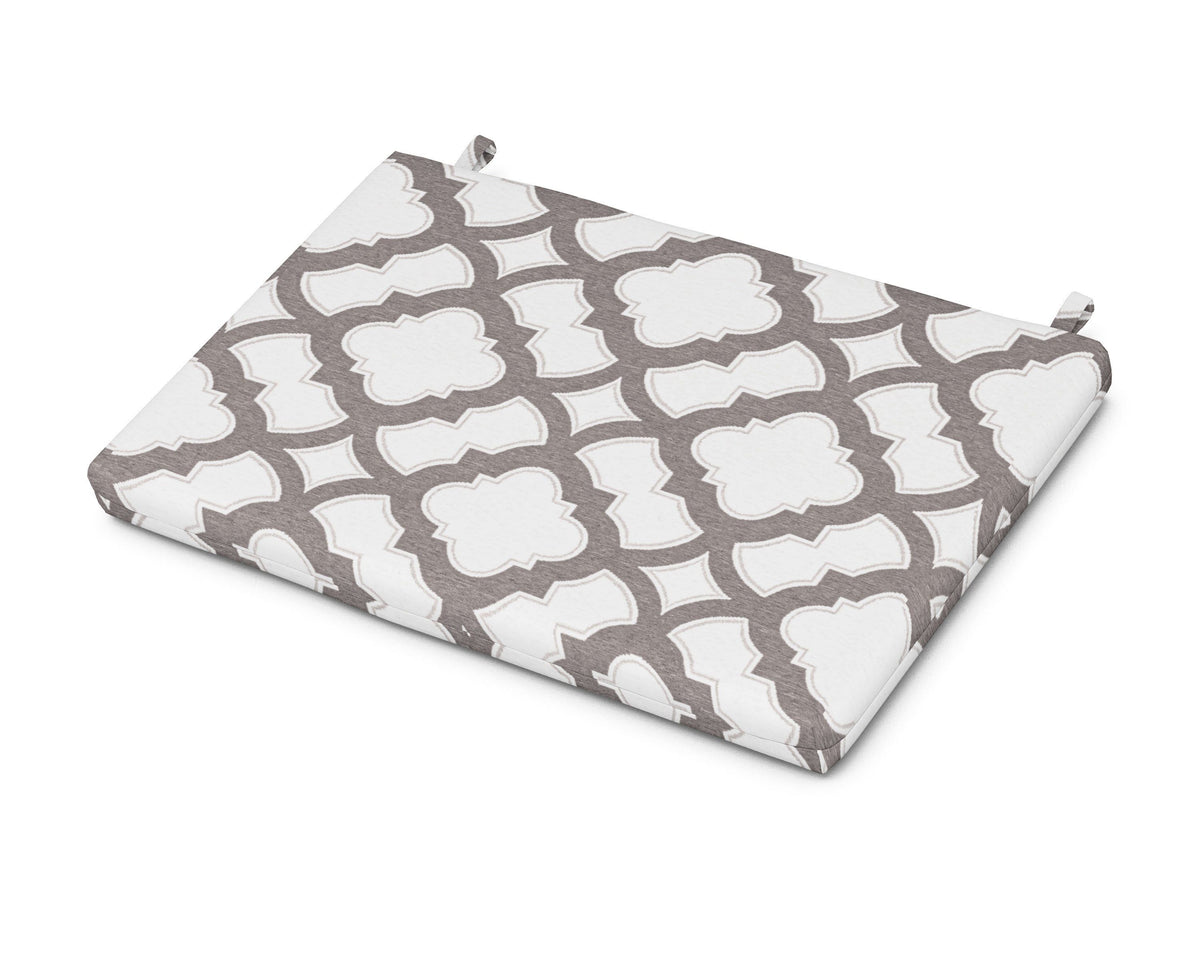 POLYWOOD Eastport Lounge Chair Cushion in Trellis Grey Mist