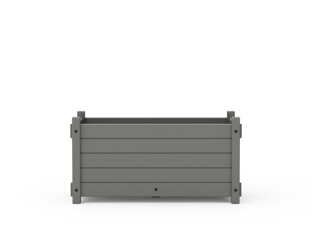 POLYWOOD Nautical Rectangle Double Planter Box angle view