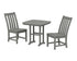POLYWOOD Vineyard Side Chair 3-Piece Dining Set in Slate Grey