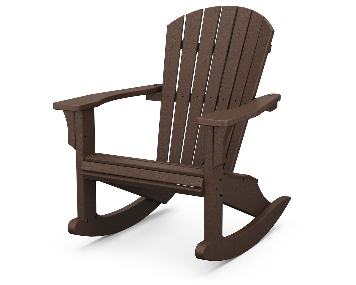 POLYWOOD Seashell Rocking Chair in Mahogany