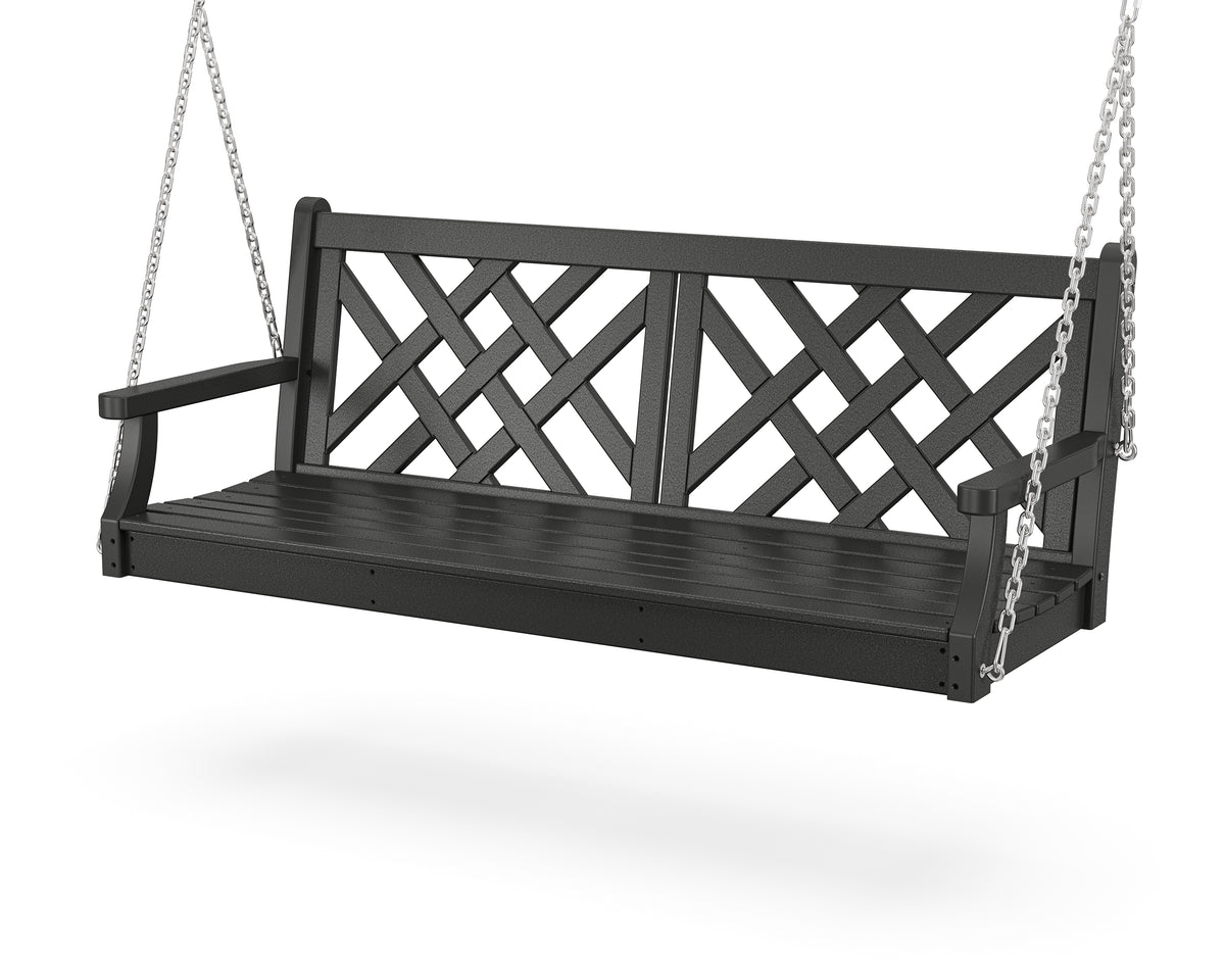 POLYWOOD Wovendale 60" Swing in Black
