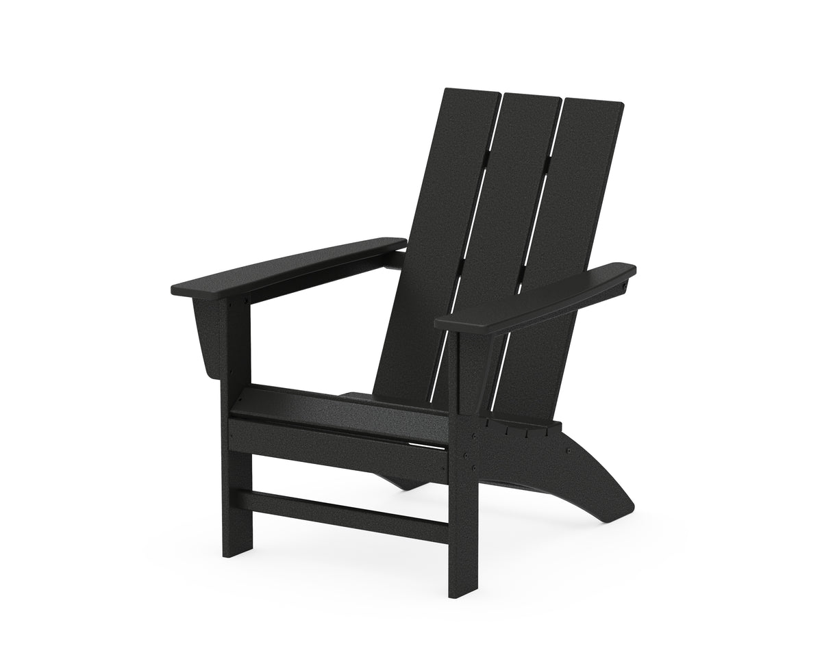 POLYWOOD Modern Adirondack Chair in Black