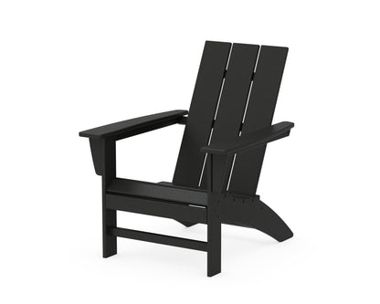 POLYWOOD Modern Adirondack Chair in Black