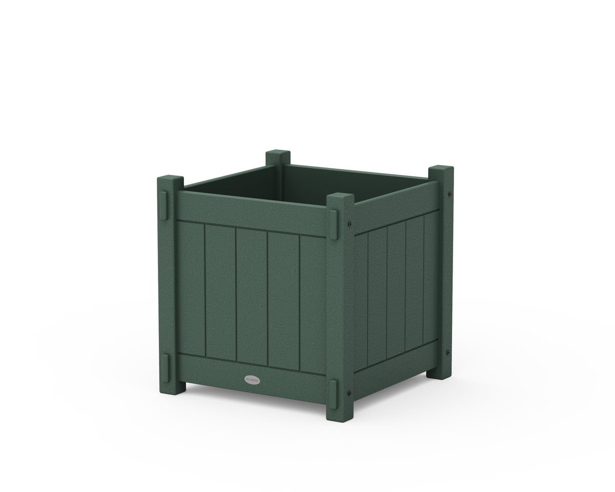 POLYWOOD Vineyard Large Square Planter Box in Green