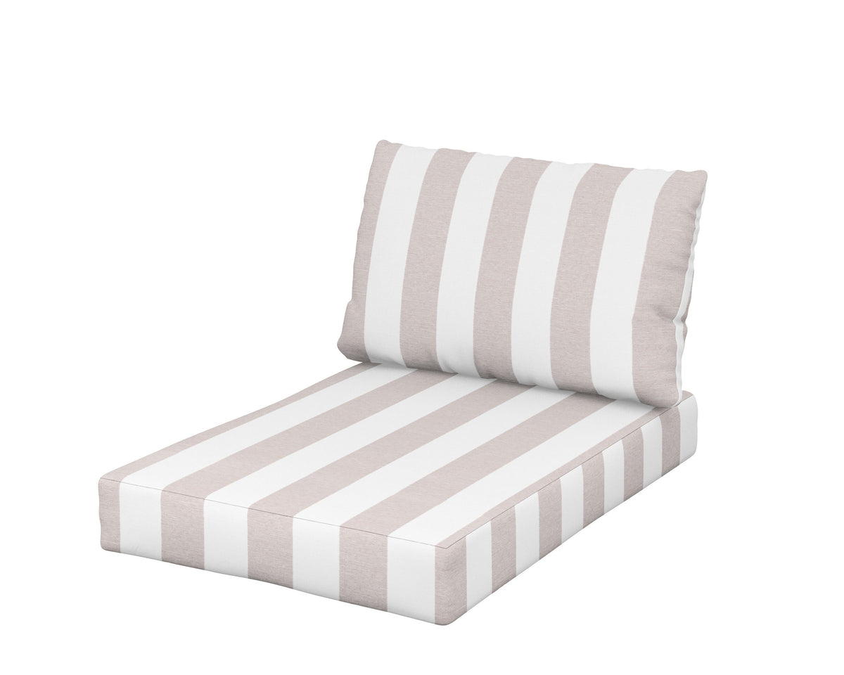 POLYWOOD Daybed Swing Seat/Back Cushion in Cabana Stripe Dune Burlap