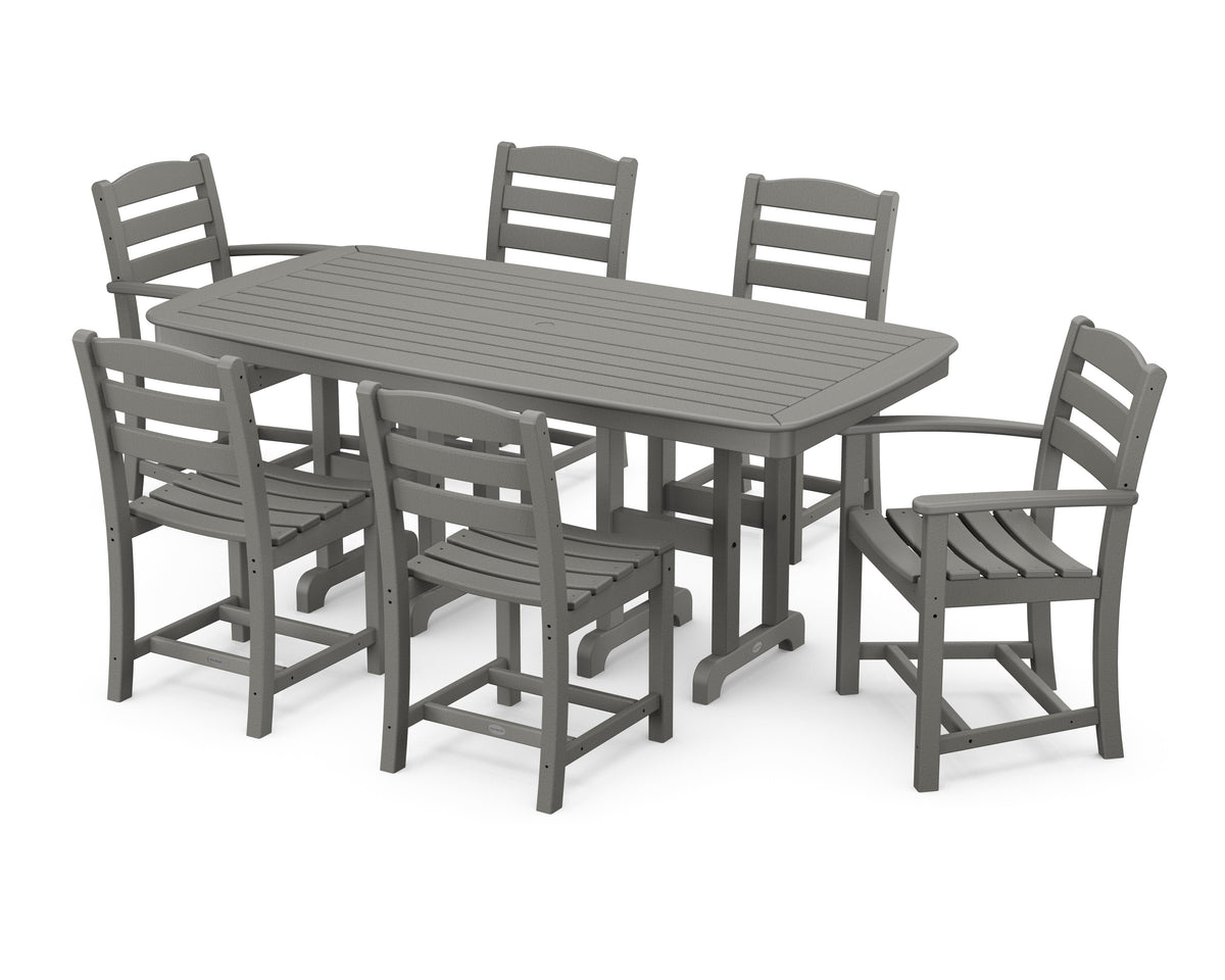 POLYWOOD La Casa Café 7-Piece Dining Set in Slate Grey