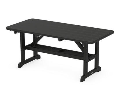 POLYWOOD Park 33" x 70" Harvester Picnic Table in Black